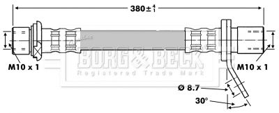 BORG & BECK Тормозной шланг BBH6752